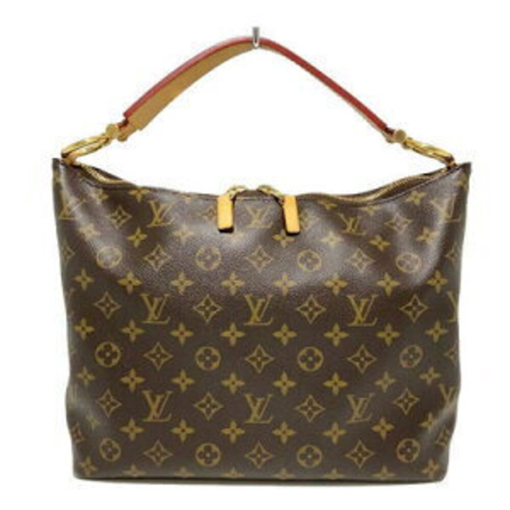 LOUIS VUITTON Sully Handbag Monogram Brown Beige